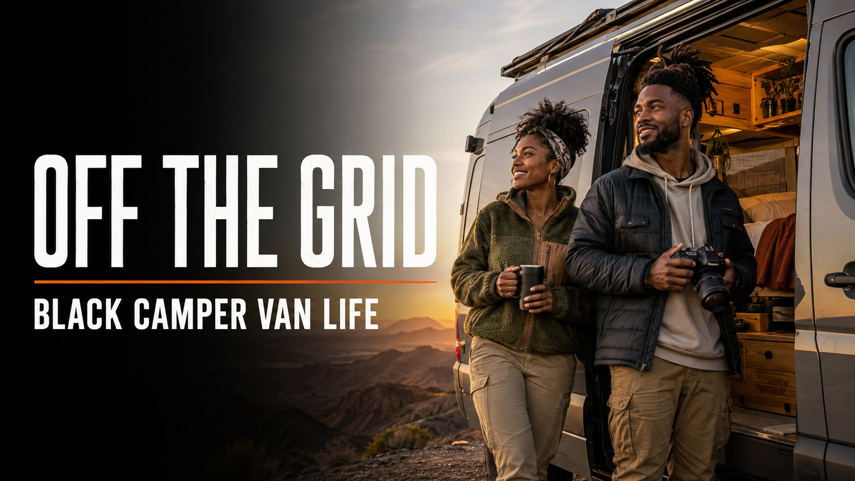 OFF THE GRID | Black Camper van life | YouTubers share how they live on the road