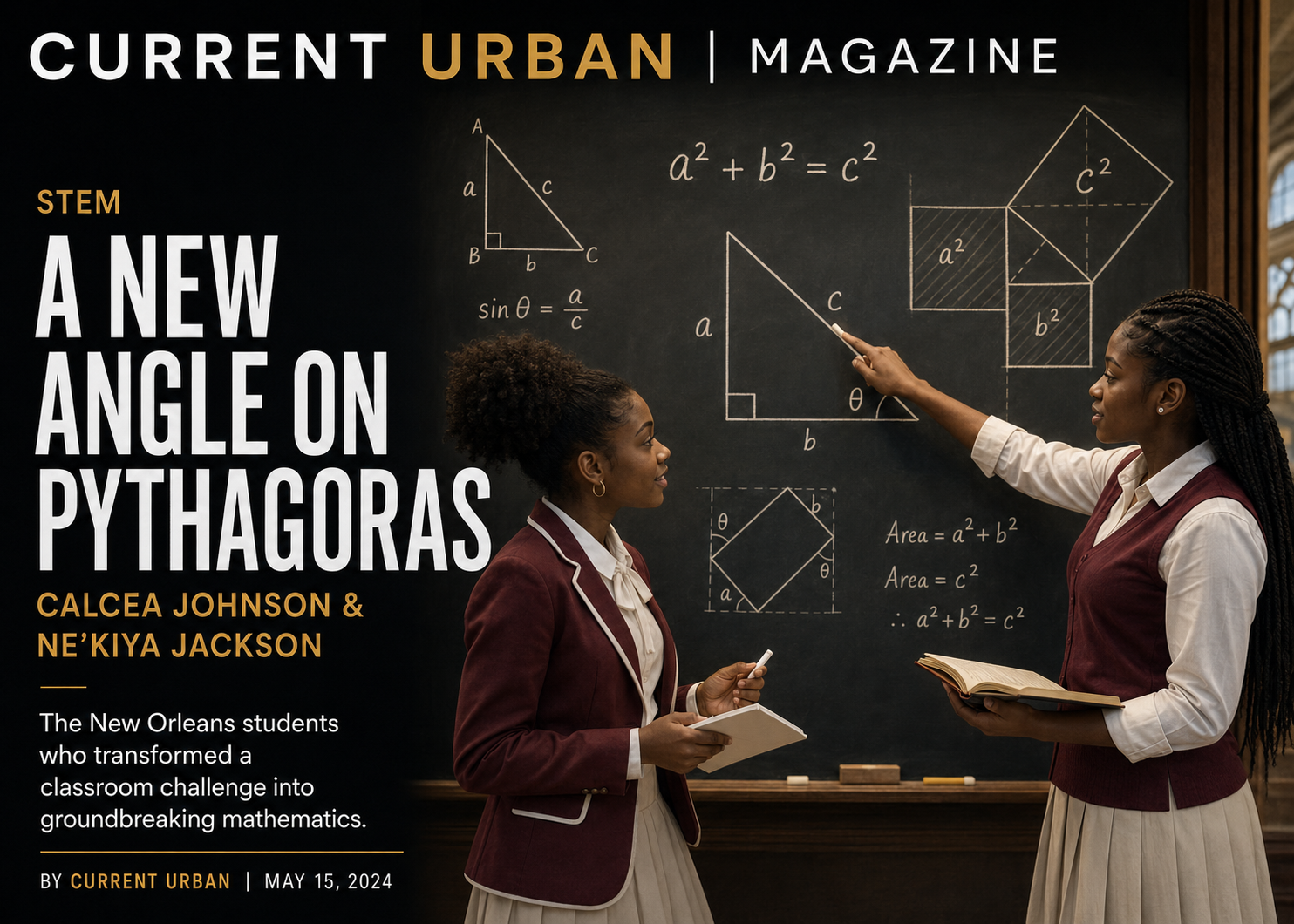 Teens Calcea Johnson and Ne’Kiya Jackson discover new way to prove Pythagoras’s theorem 