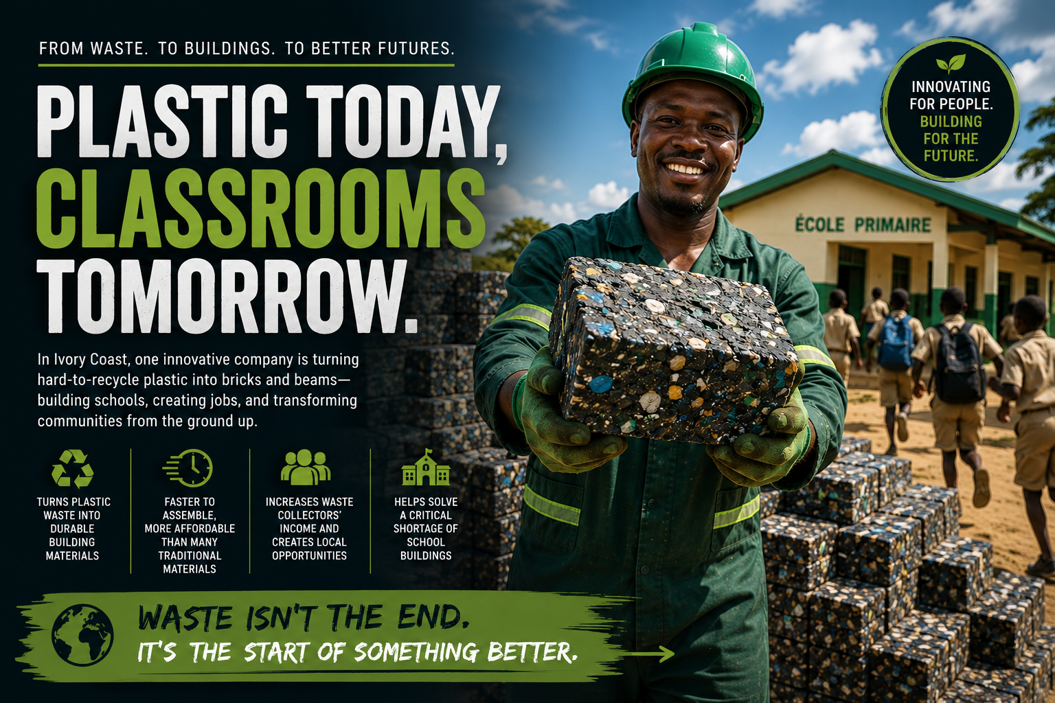 Business | How Bricks Are Made From Plastic Trash | World Wide Waste